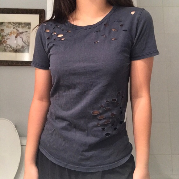 Brandy Melville Tops - BRANDY MELVILLE Navy T-Shirt Brandy Melville Tops - BRANDY MELVILLE Navy T-Shirt